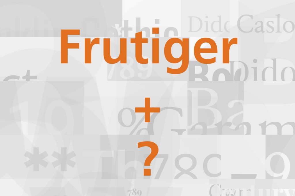frutiger font pairing