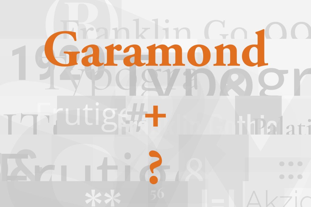 garamond font pairing