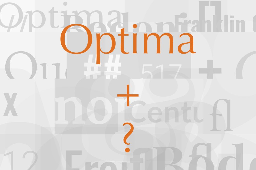 optima font pairing