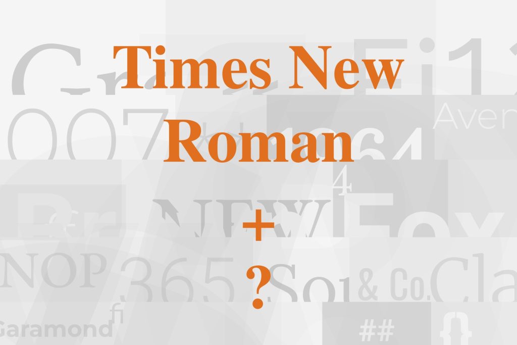 times new roman font pairing