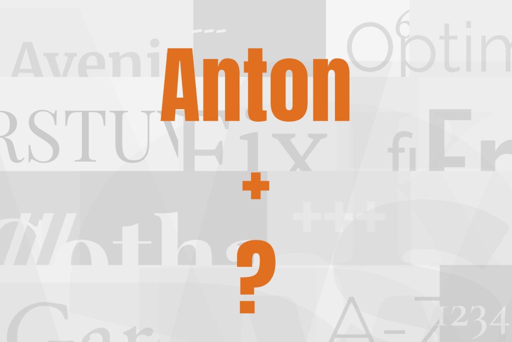 anton font pairing