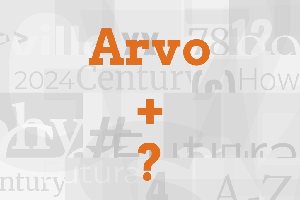 arvo font pairing