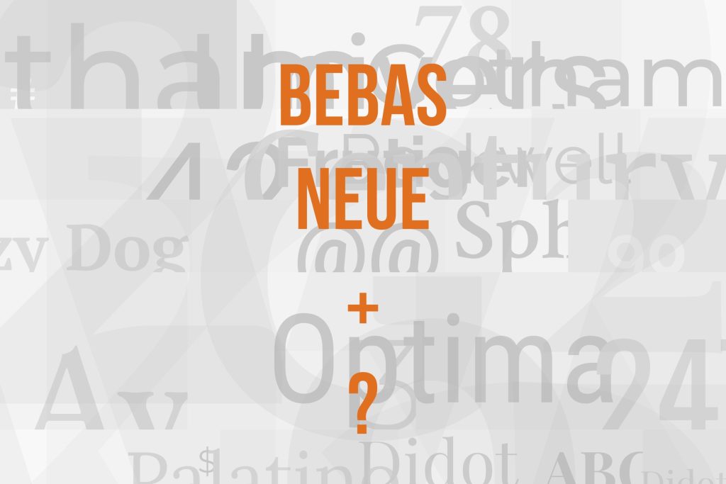 bebas neue font pairing