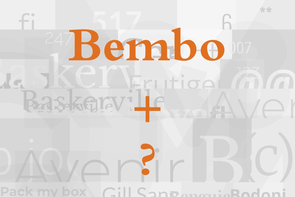 bembo font pairing