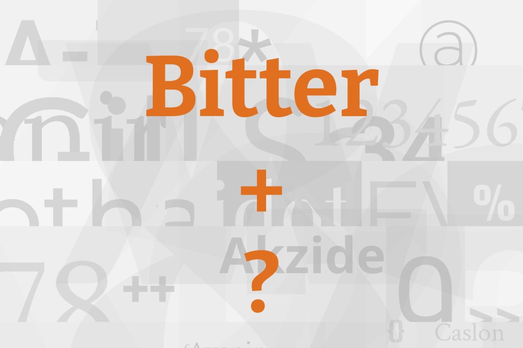 bitter font pairing