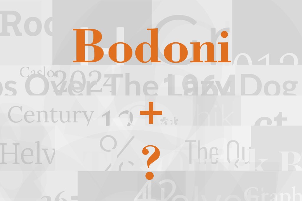 bodoni font pairing