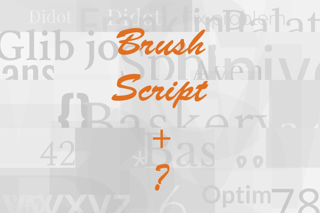 brush script font pairing