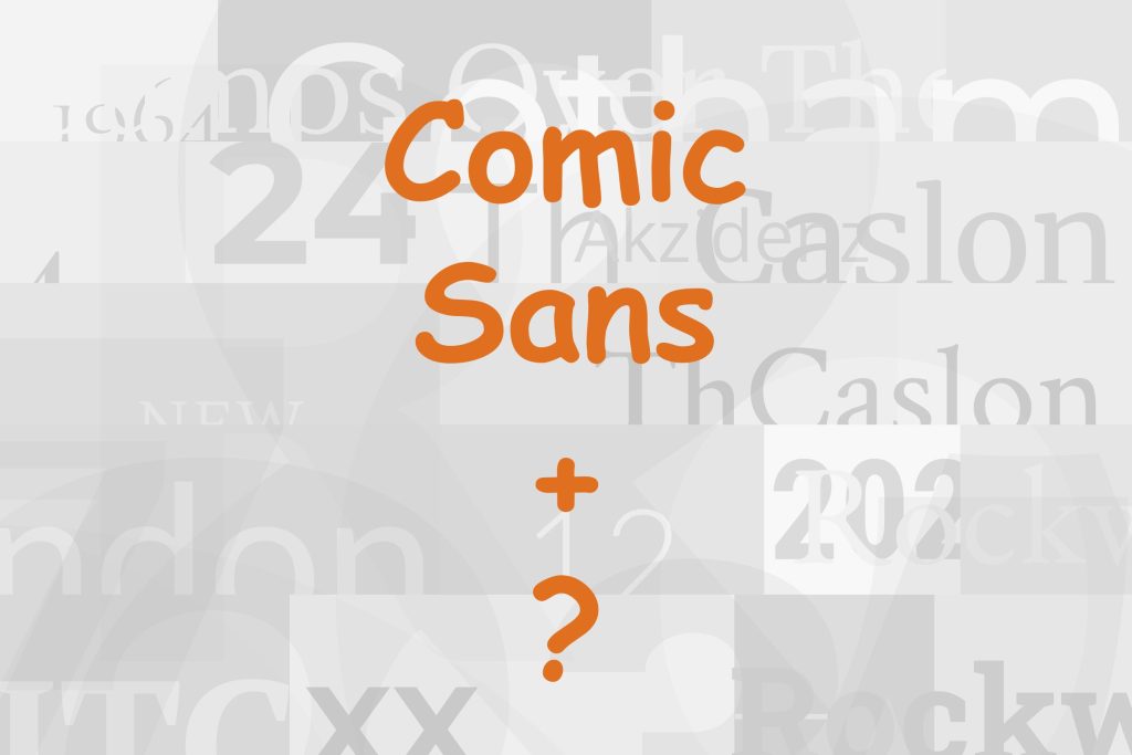 comic sans font pairing