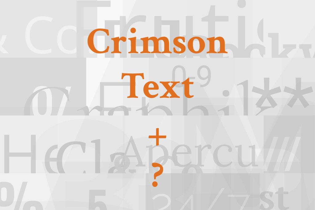 crimson text font pairing