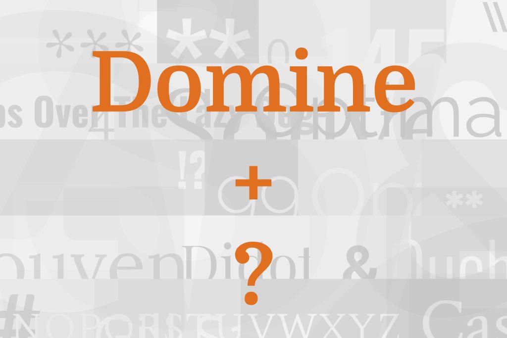 domine font pairing