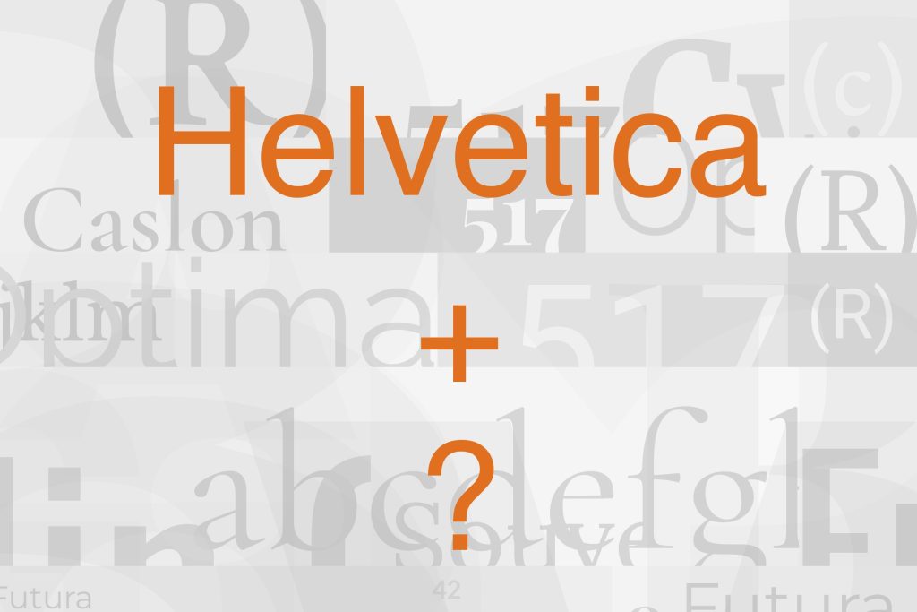 helvetica font pairing