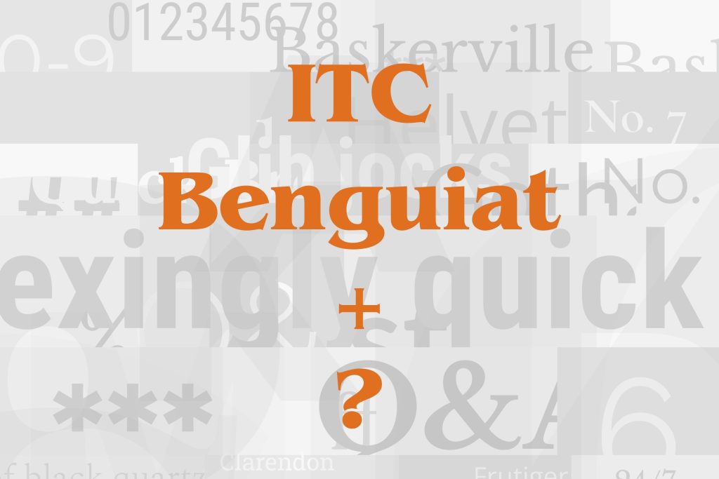 itc benguiat font pairing