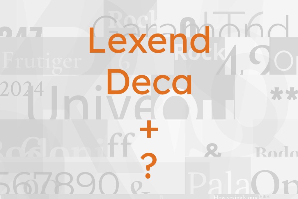 lexend deca font pairing