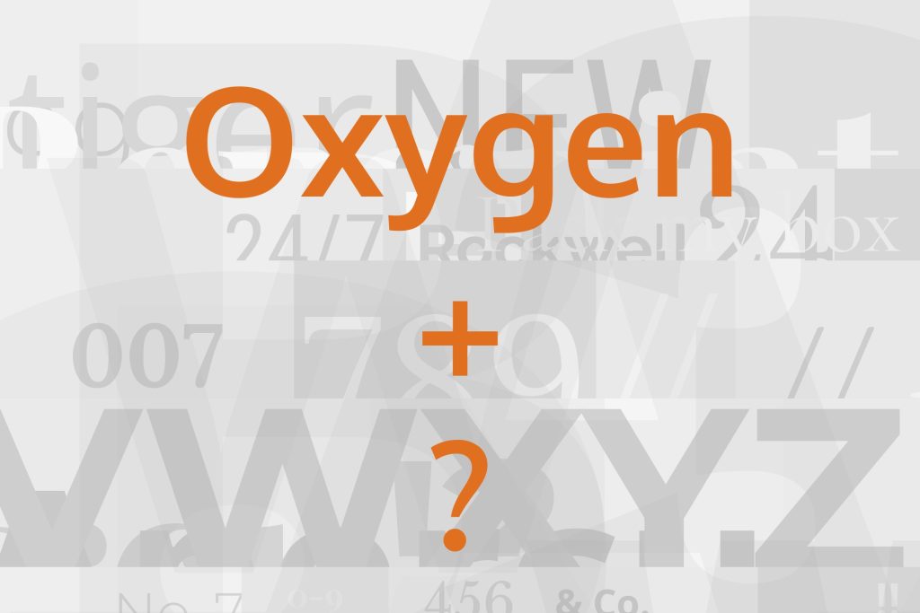 oxygen font pairing