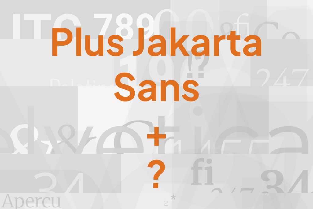 plus jakarta sans font pairing