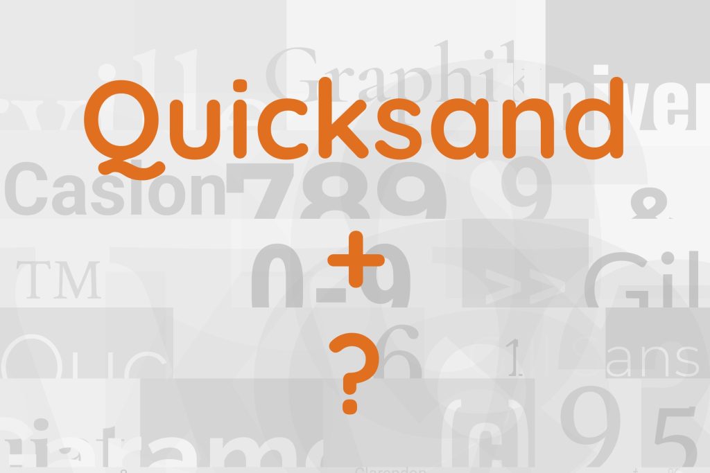 quicksand font pairing