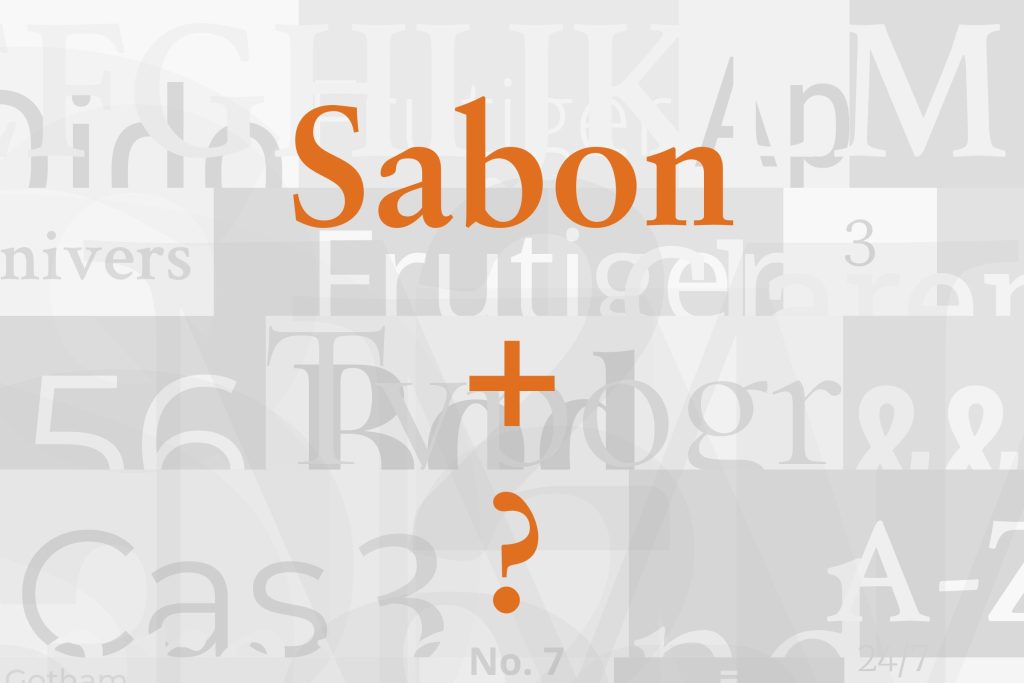 sabon font pairing