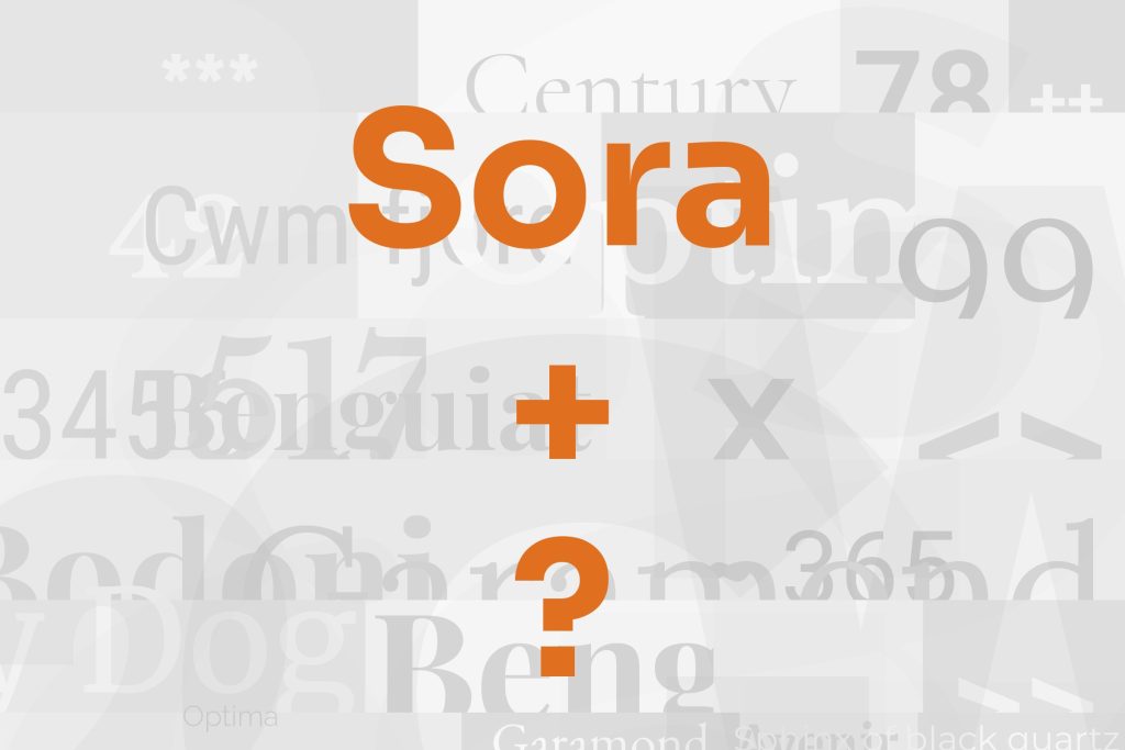sora font pairing