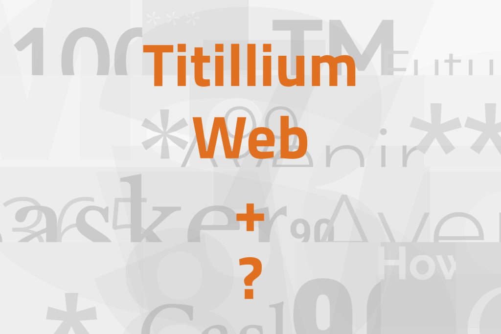 titillium web font pairing