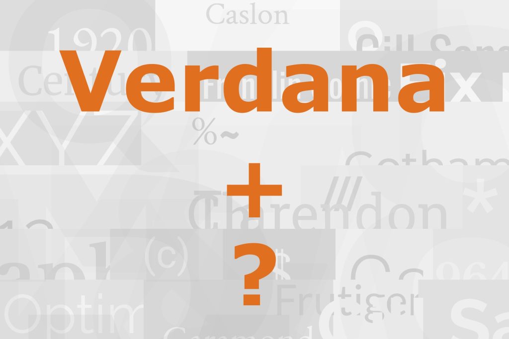 verdana font pairing