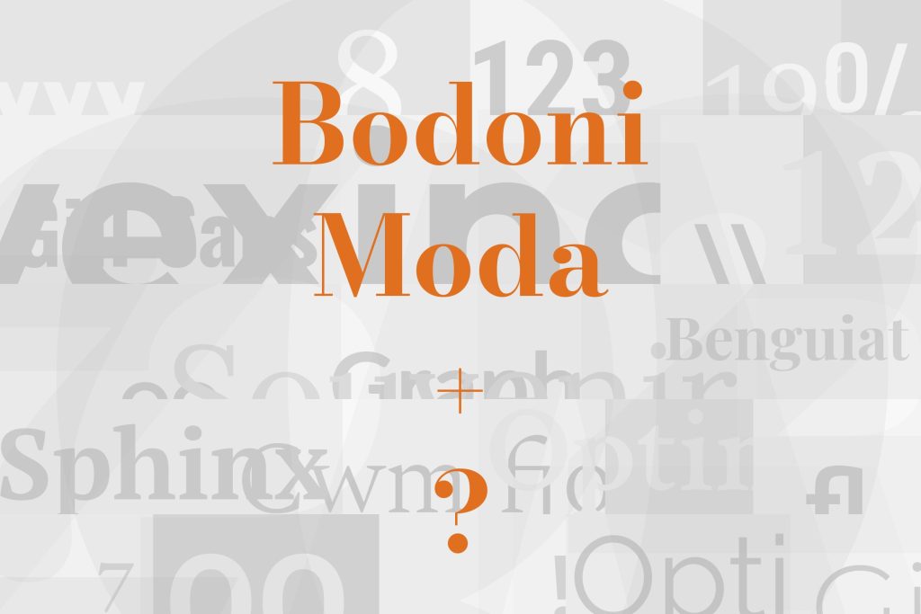 bodoni moda font pairing