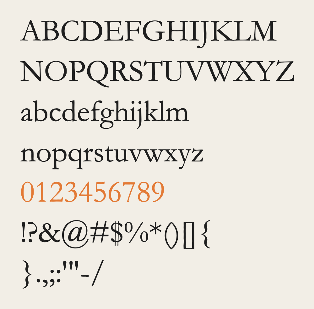 Garamond sample