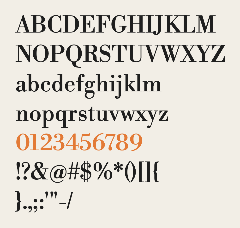 Libre Bodoni sample