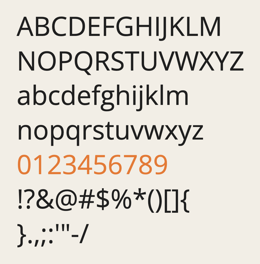 Open Sans sample