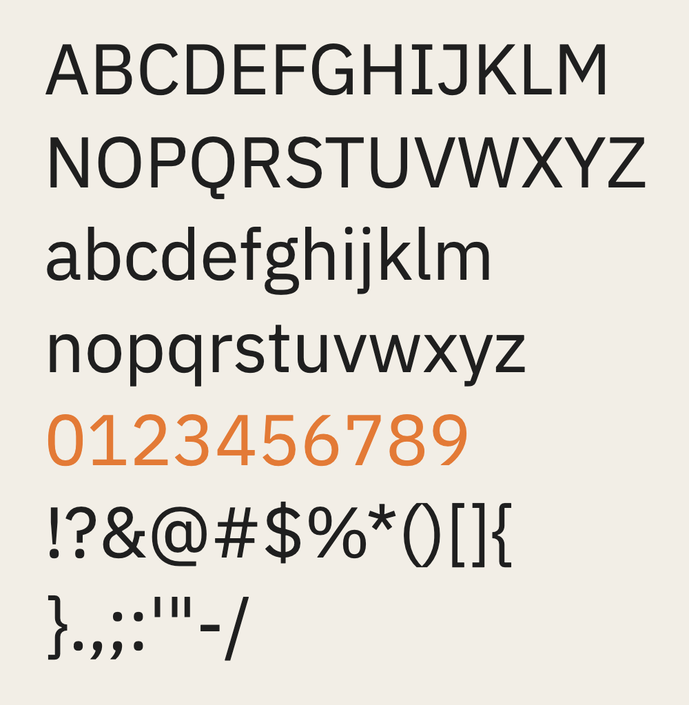 IBM Plex Sans sample
