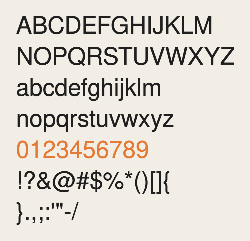 Nimbus Sans sample