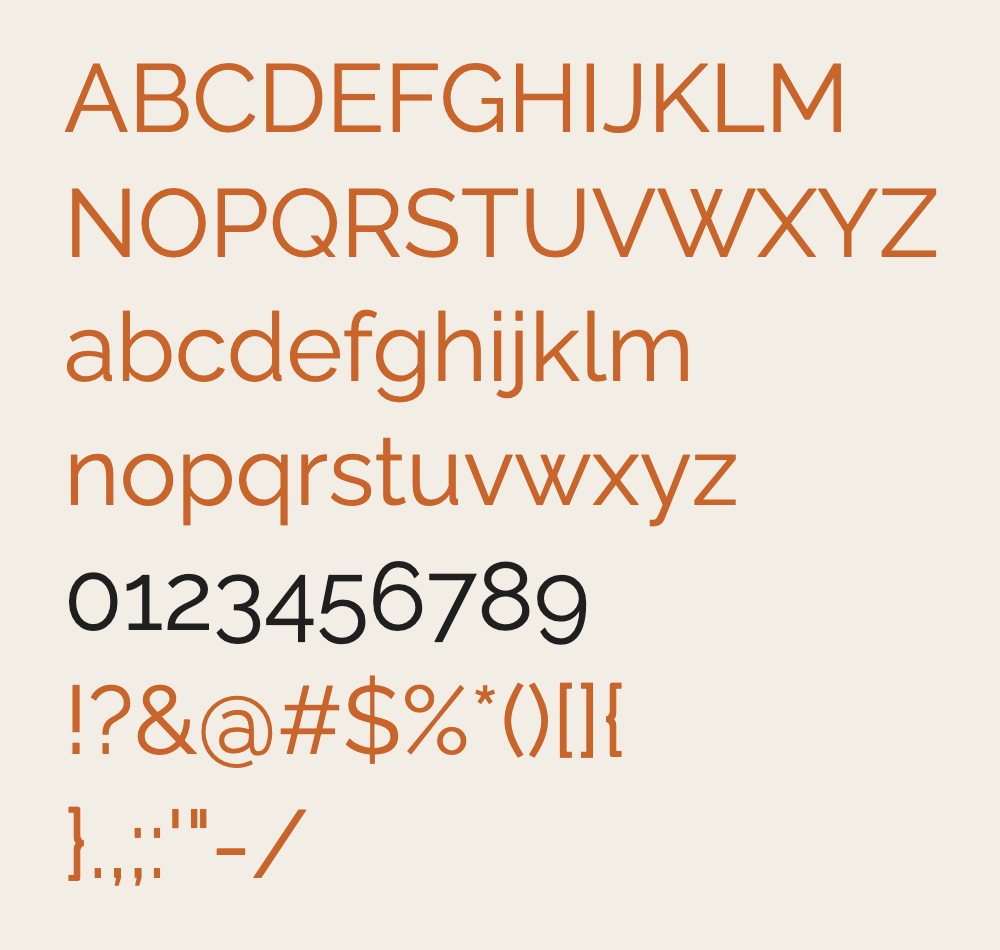 Raleway sample