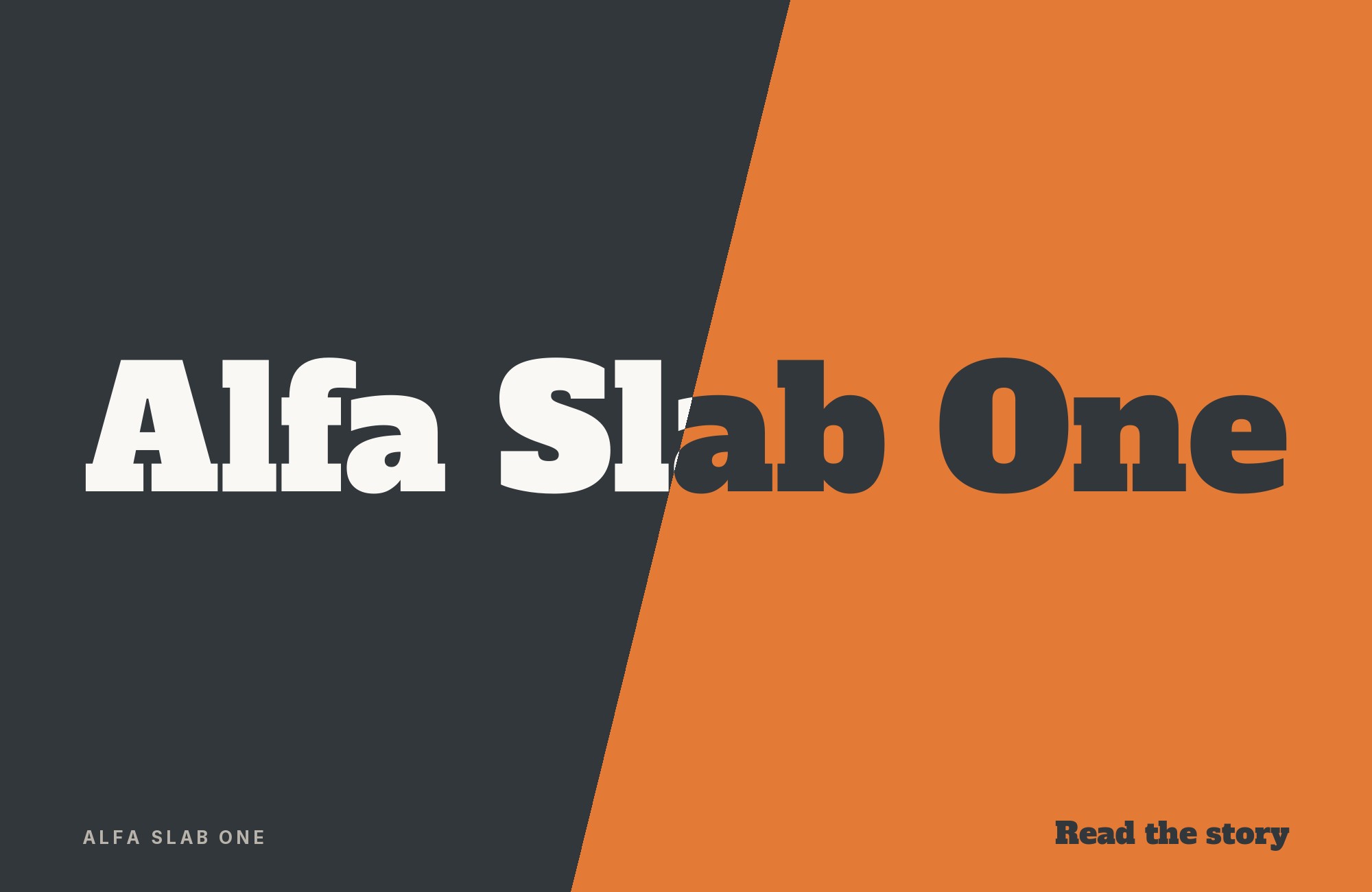 Alfa Slab One type specimen