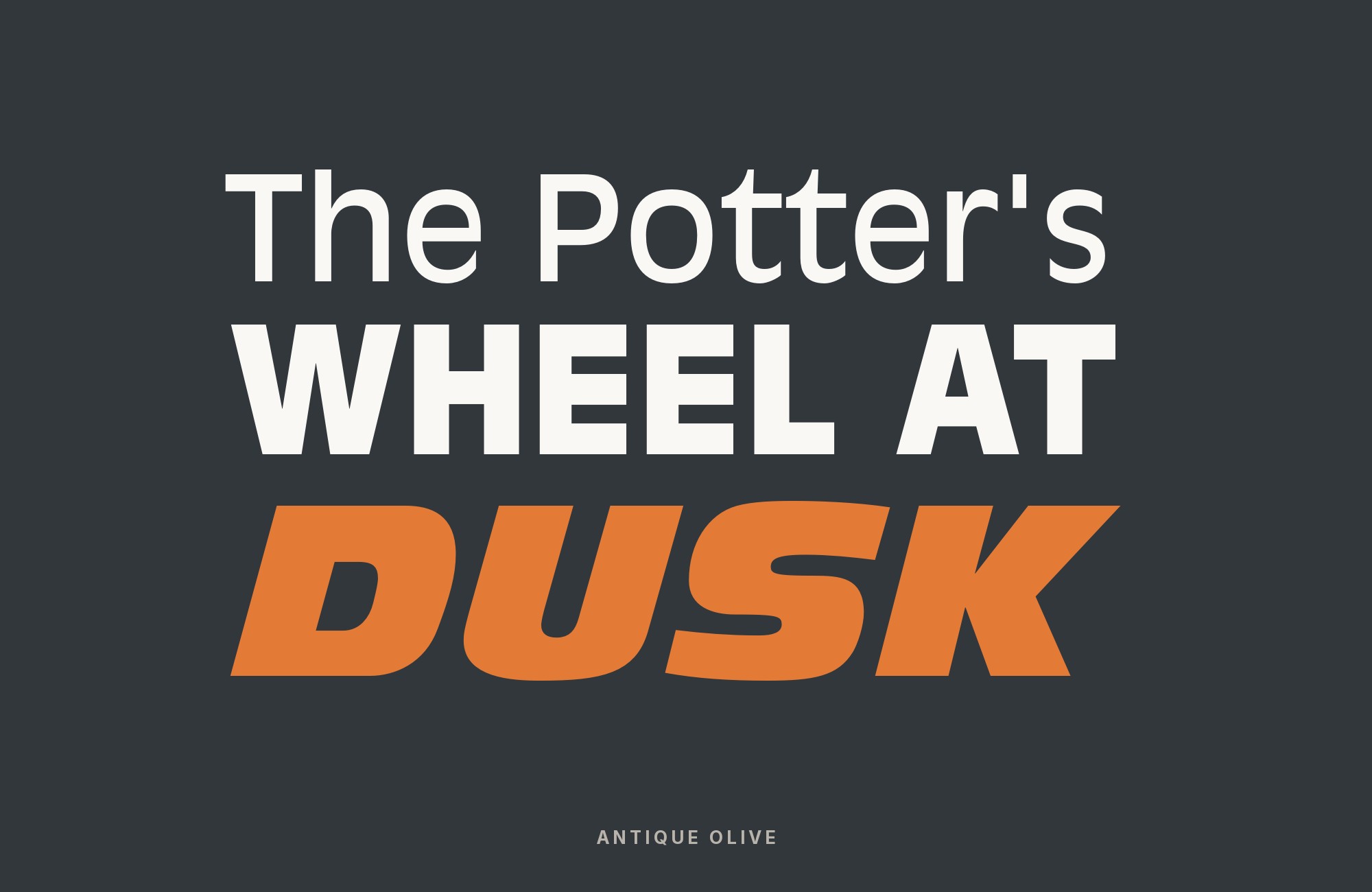 Antique Olive type specimen