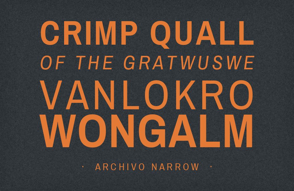 Archivo Narrow type specimen