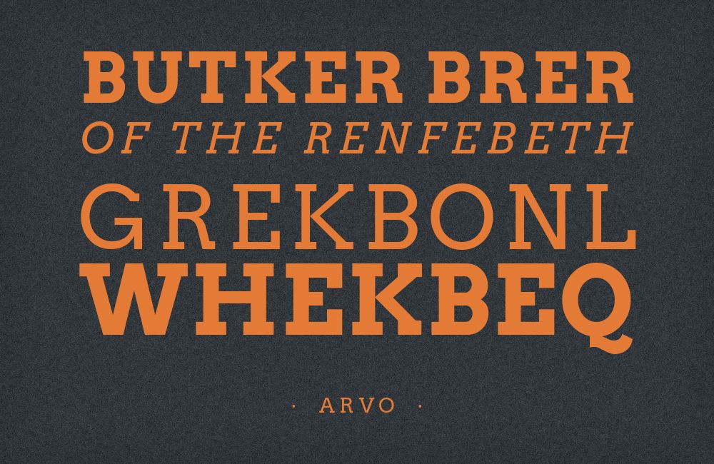 Arvo type specimen