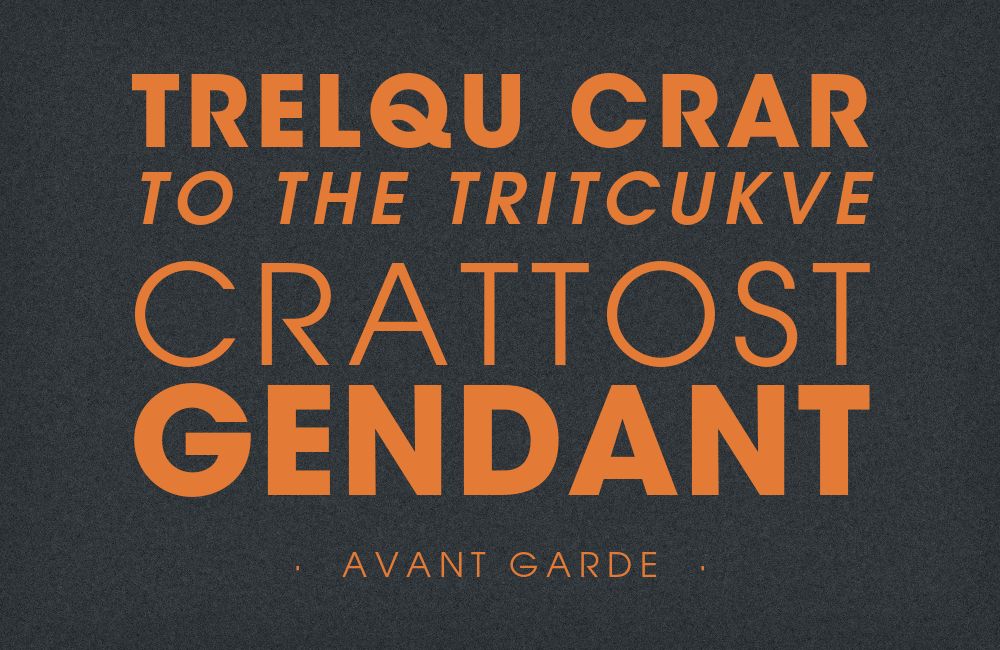 Avant Garde type specimen