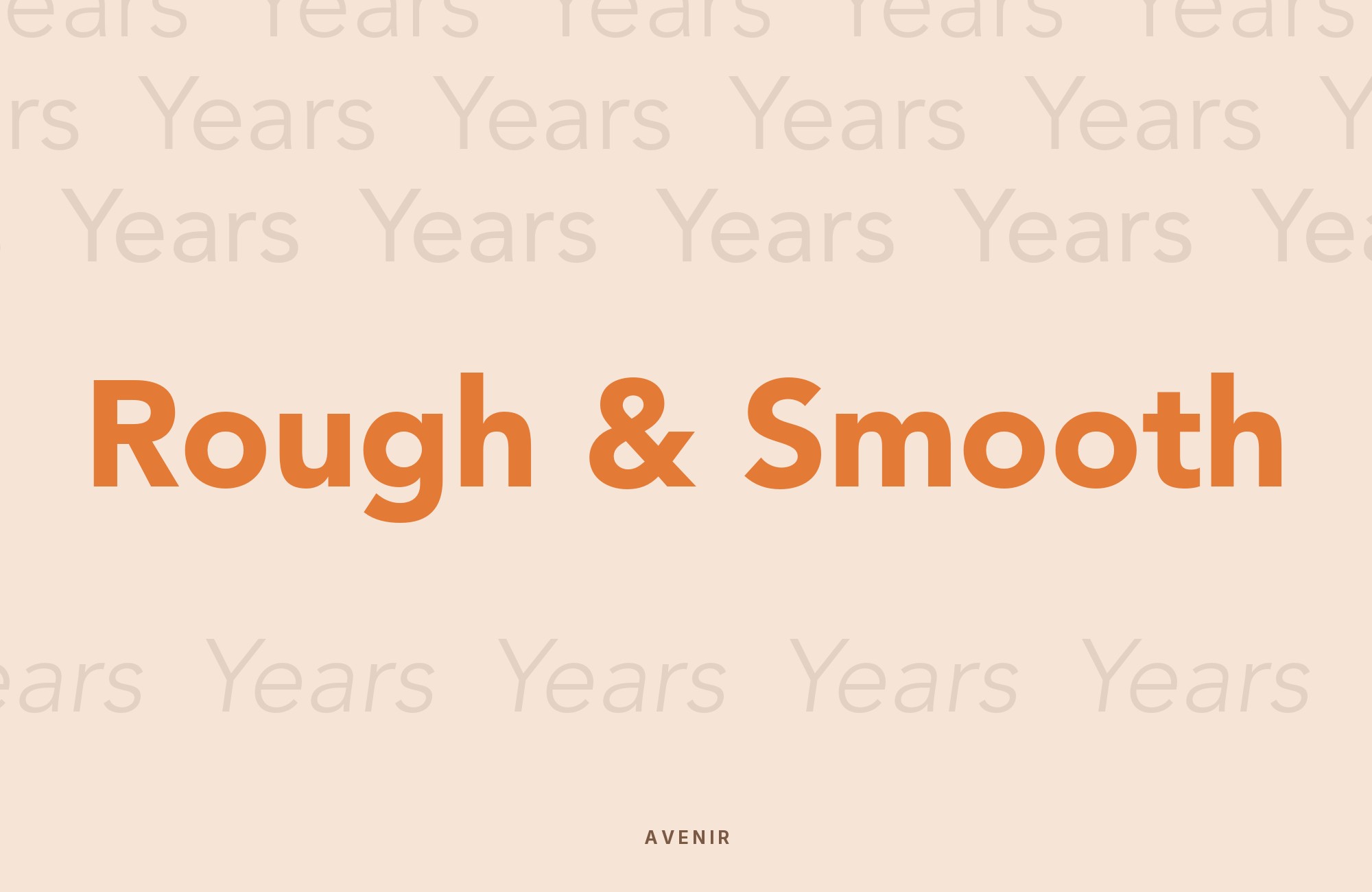 Avenir type specimen