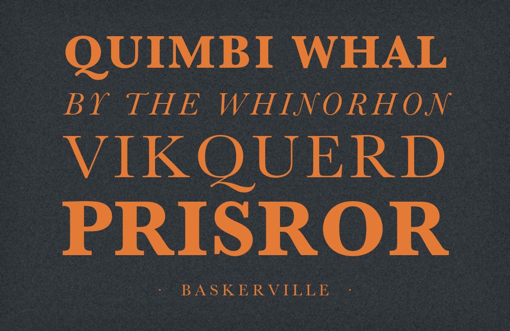 Baskerville type specimen
