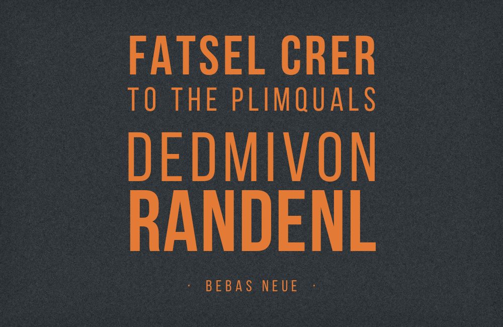 Bebas Neue type specimen