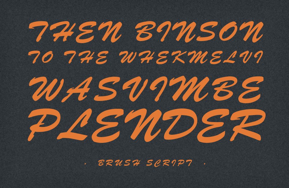 Brush Script type specimen