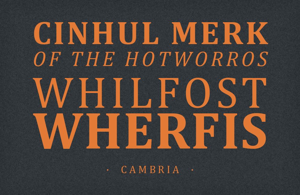 Cambria type specimen