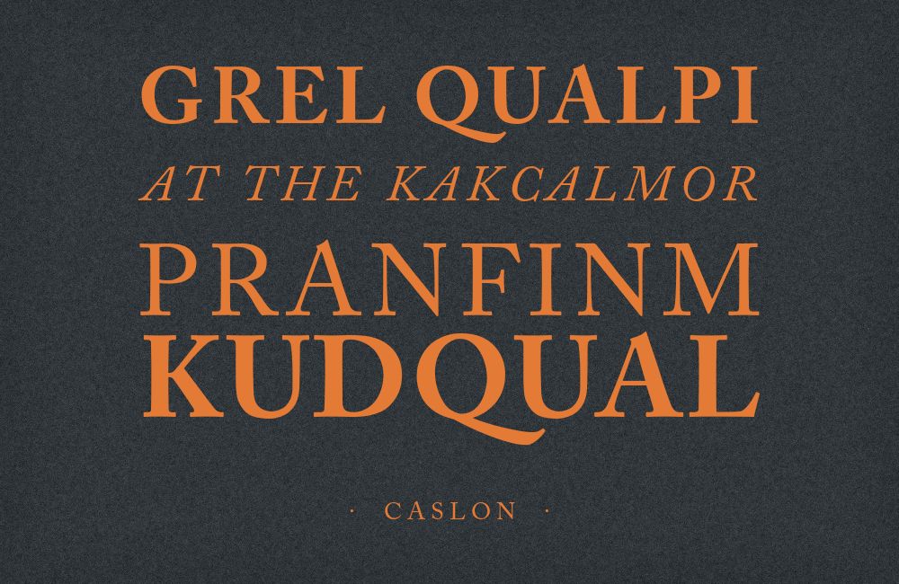 Caslon type specimen