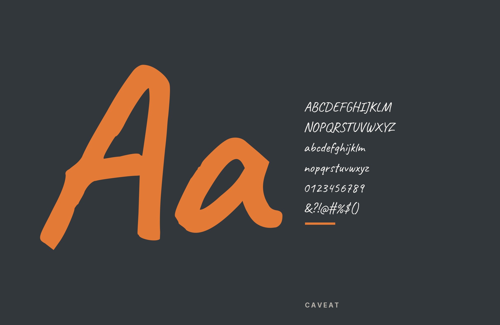 Caveat type specimen