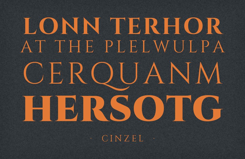 Cinzel type specimen