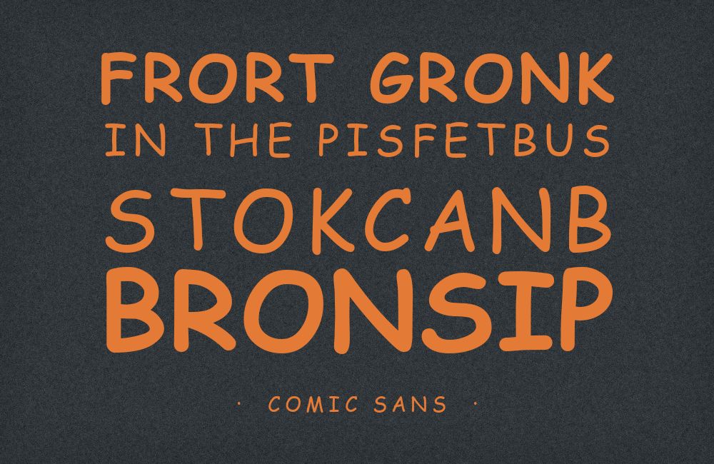 Comic Sans type specimen