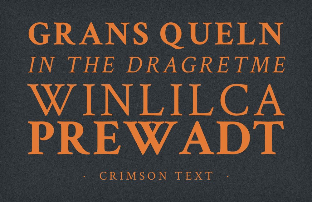 Crimson Text type specimen