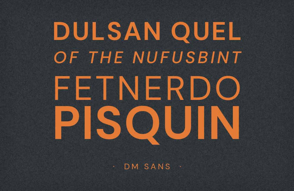 DM Sans type specimen