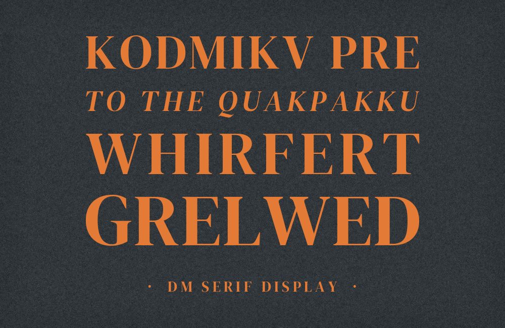 DM Serif Display type specimen