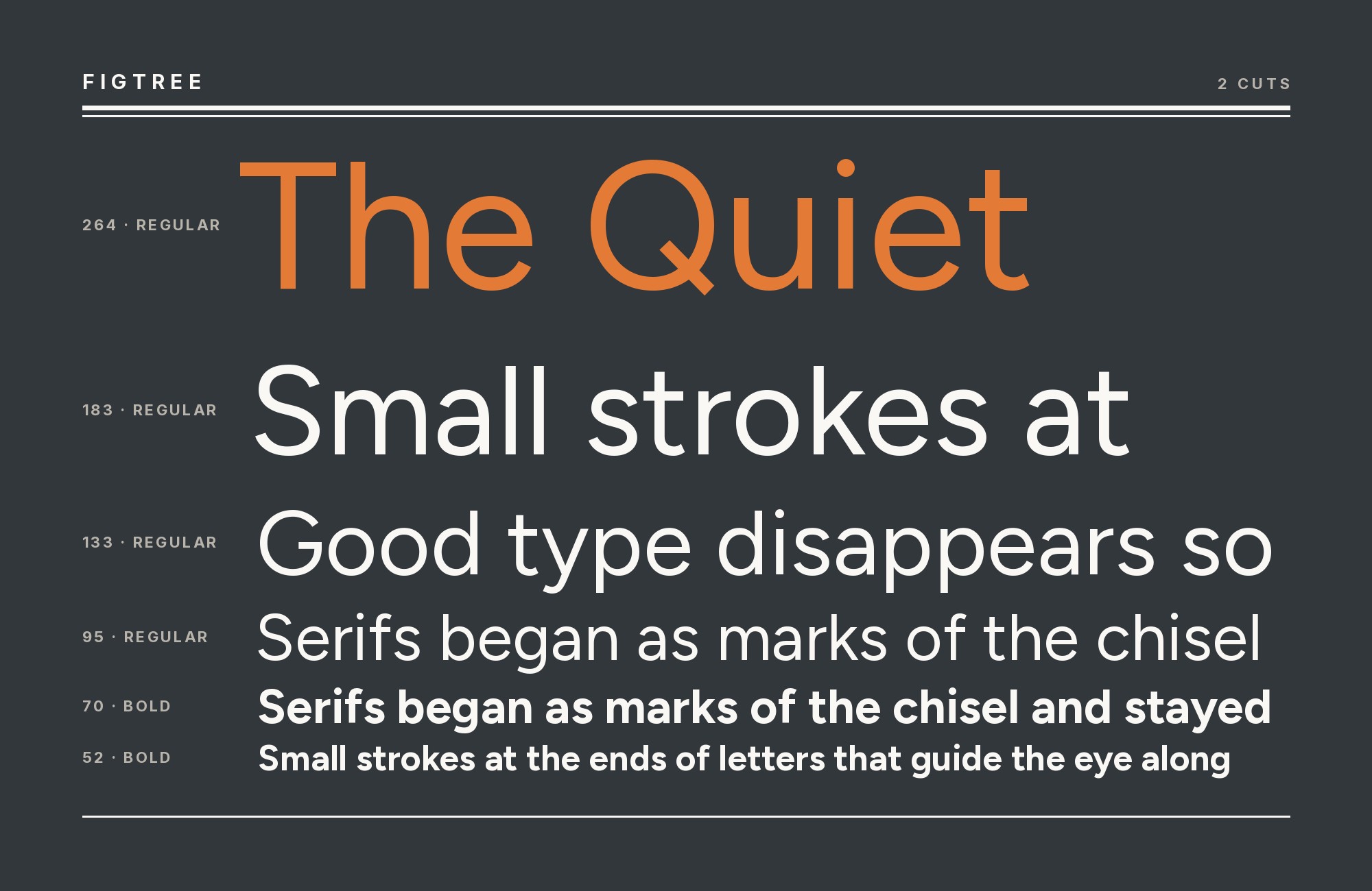 Figtree type specimen