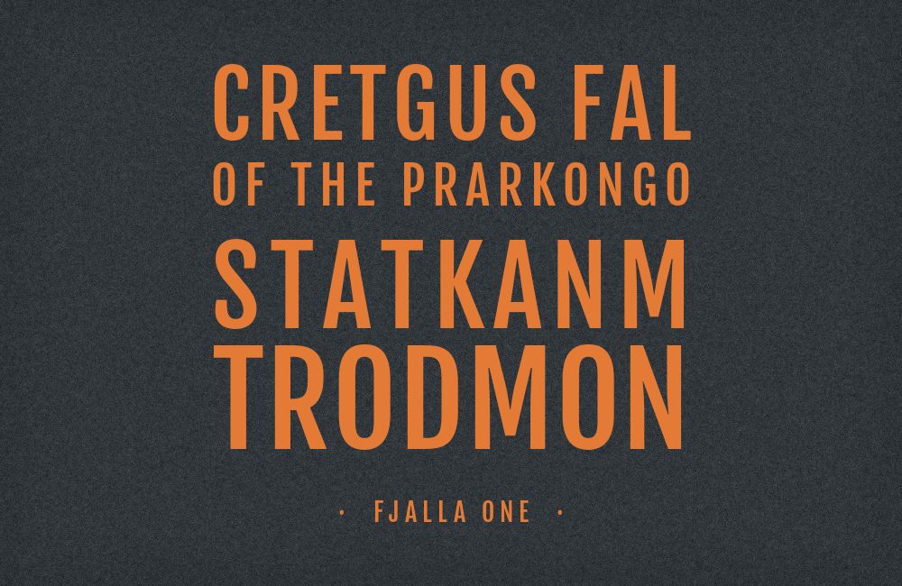 Fjalla One type specimen